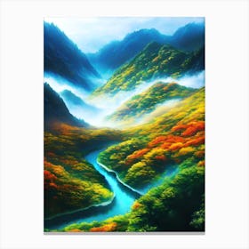 River In The Mountains 4 Canvas Print