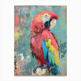 Parrot Brushstrokes 1 Canvas Print