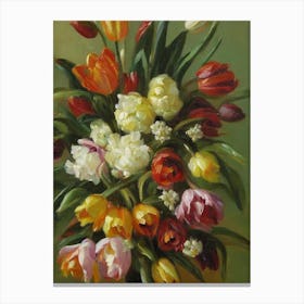 Tulips Painting 1 Flower Canvas Print