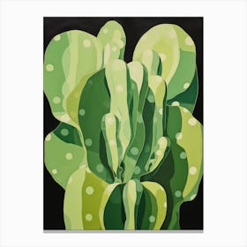 Modern Abstract Cactus Painting Devils Tongue Cactus 2 Canvas Print