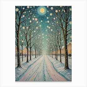 Snowy Street Canvas Print