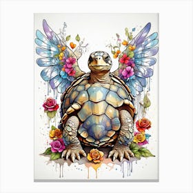 TORTOISE WITH ANGELWINGS Canvas Print