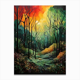 Forest Abstract Minimalist 12 Canvas Print