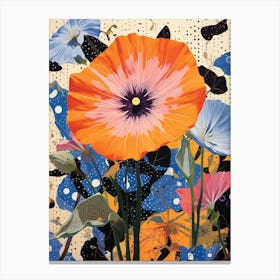 Surreal Florals Morning Glory 2 Flower Painting Canvas Print