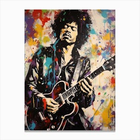 Jimi Hendrix Abstract Portrait 1 Canvas Print