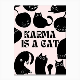 Karma Is A Cat Pattern Taylor Swift Canvas Print
