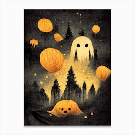 Spooky Halloween Forest Canvas Print