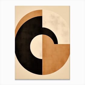 Bauhaus Lullaby: Beige Circles Fantasia Canvas Print