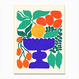 Bowl Of Oranges Canvas Print