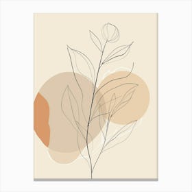 Budapest Botanical Garden Boho Line Art Canvas Print