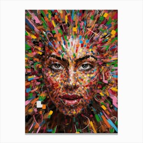 Abstract Portrait Of A Woman 4 Canvas Print