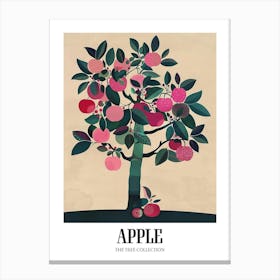 Apple Tree Colourful Illustration 3 Poster Canvas Print