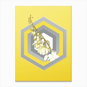 Botanical Giant Cabuya in Gray and Yellow Gradient n.380 Canvas Print