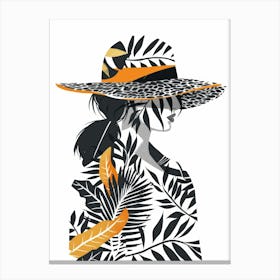 Woman In A Hat 86 Canvas Print