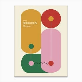 Modern bauhaus poster Canvas Print