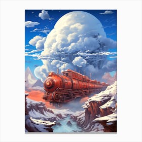 Train In The Snow Canvas Print