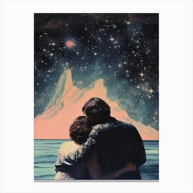 Cosmic portrait of a couple Canvas Print