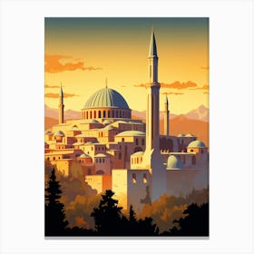 Hagia Sophia Ayasofy Modern Pixel Art 1 Canvas Print