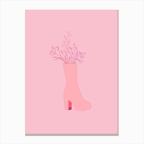 Pink Retro Minimalism Canvas Print