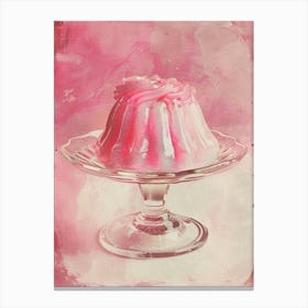 Pastel Pink Jelly Retro Collage 2 Canvas Print