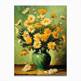 Daisies In A Vase 2 Canvas Print