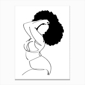 Nude With Afro Canvas Print