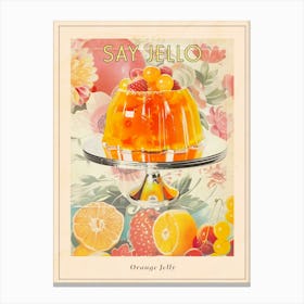 Orange Jelly Retro Collage 4 Poster Canvas Print