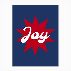 Joy Star Red and Blue Canvas Print