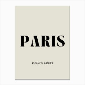 Neutral Paris Travel Canvas Print