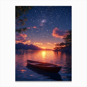 Starry Sky At Night 4 Canvas Print