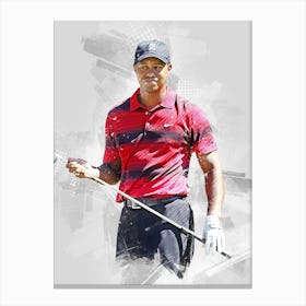 Golfer Tiger Woods Canvas Print