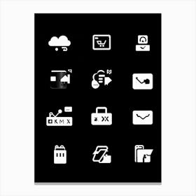 Ecommerce Icons Canvas Print