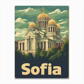 Aihrgdesign A Vintage Travel Poster Of Sofia Canvas Print