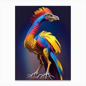Oviraptor Philoceratops 1 Primary Colours Dinosaur Canvas Print
