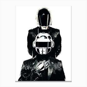 Daft Punk silver Canvas Print