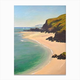 Barafundle Bay Beach Pembrokeshire Wales Monet Style Canvas Print