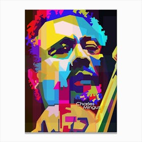 Charles Mingus Jazz Musician Pop Art Wpap Canvas Print