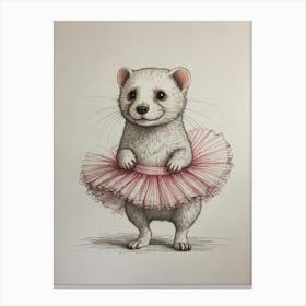 Ferret Ballerina Canvas Print