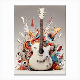 Abstract Guitar 1 Canvas Print
