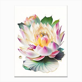 Lotus Flower Petals Decoupage 6 Canvas Print