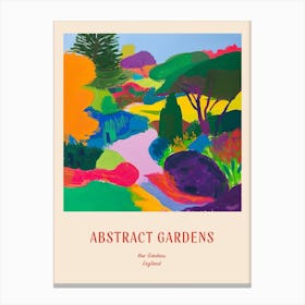 Colourful Gardens Kew Gardens United Kingdom 3 Red Poster Canvas Print