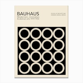 Black Modernist Bauhaus Canvas Print