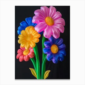 Bright Inflatable Flowers Cineraria 4 Canvas Print
