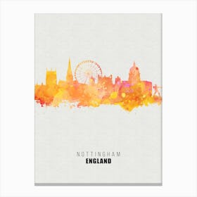 Nottingham England City watercolor Canvas Print