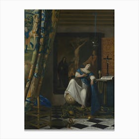 Johannes Vermeer Allegory Of The Catholic Faith Canvas Print