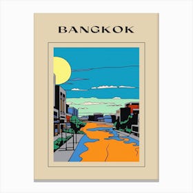 Minimal Design Style Of Bangkok, Thailand 1 Poster Canvas Print