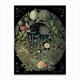 Garden Of Cosmic Speculation, United Kingdom Vintage Botanical Canvas Print