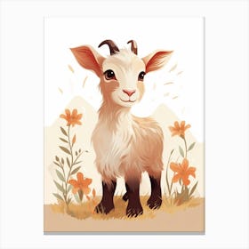 Baby Animal Illustration  Goat 1 Canvas Print