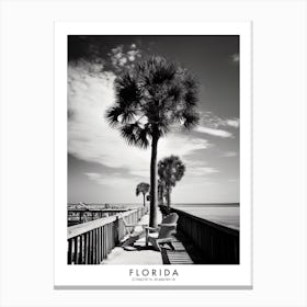 Poster Of Florida, Black And White Analogue Photograph 3 Canvas Print