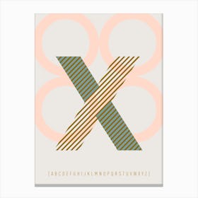 X Typeface Alphabet Canvas Print